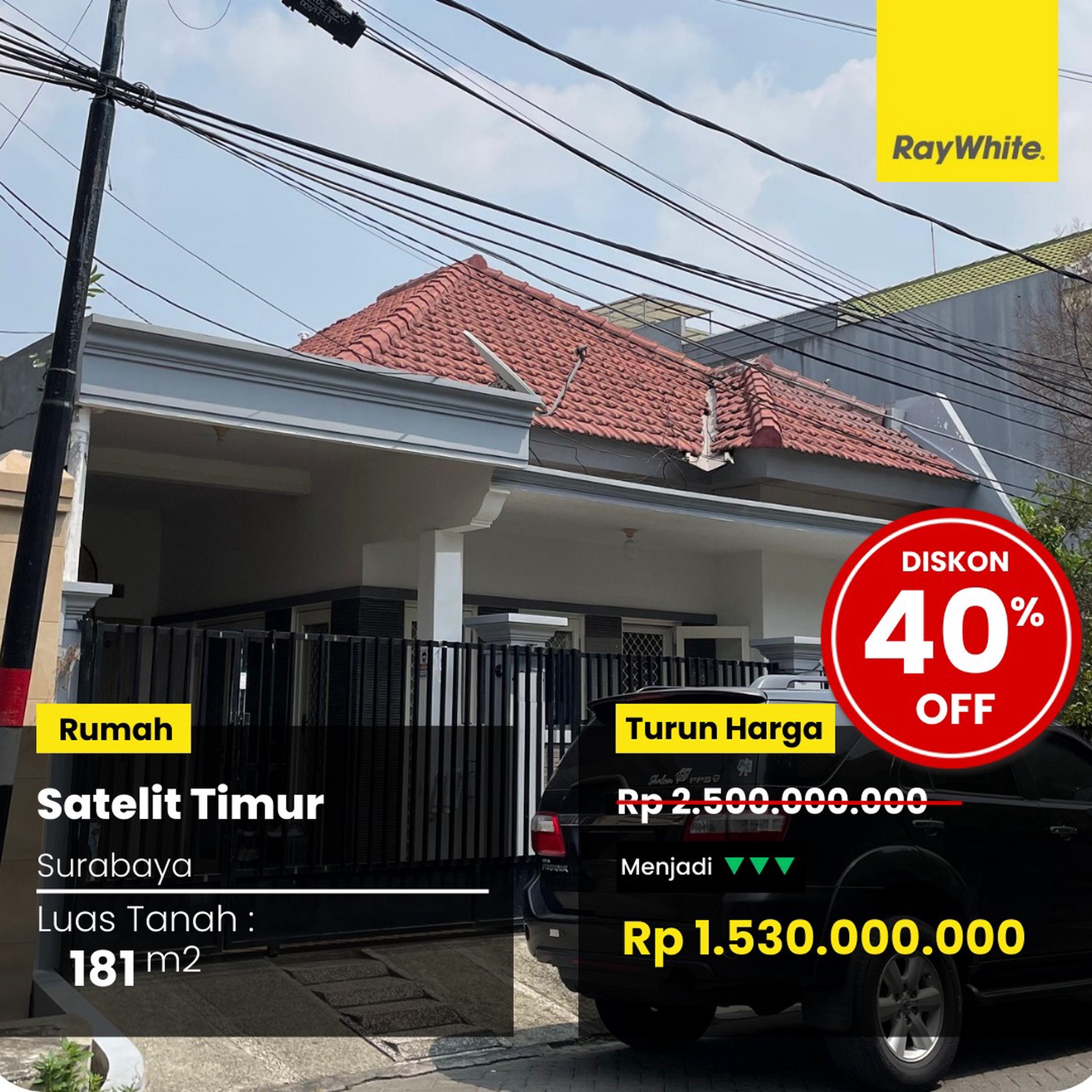 Dijual Rumah Strategis di Jalan Satelit Timur Surabaya Barat