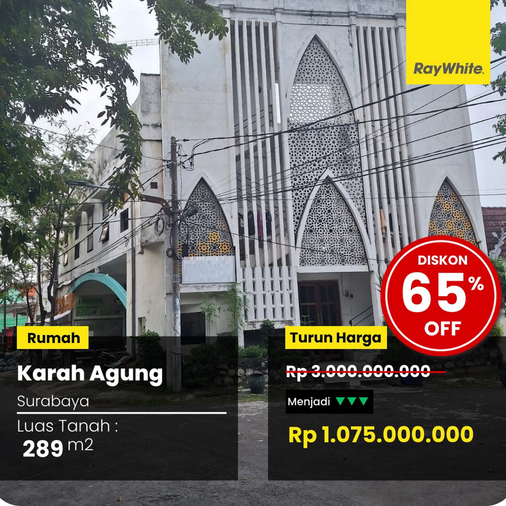 Dijual Rumah Murah di Jalan Karah Agung Surabaya