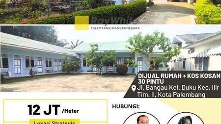 Dijual Cepat Rumah + Kos-Kos'an di Jl Bangau Kota Palembang