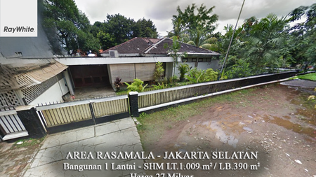 FOR SALE Rumah 1 Lantai Area Bidakara Rasamala Tebet Jakarta Selatan