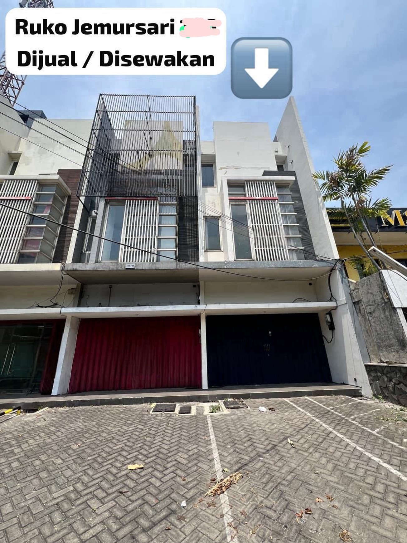 Dijual/Sewa ruko di Jemursari