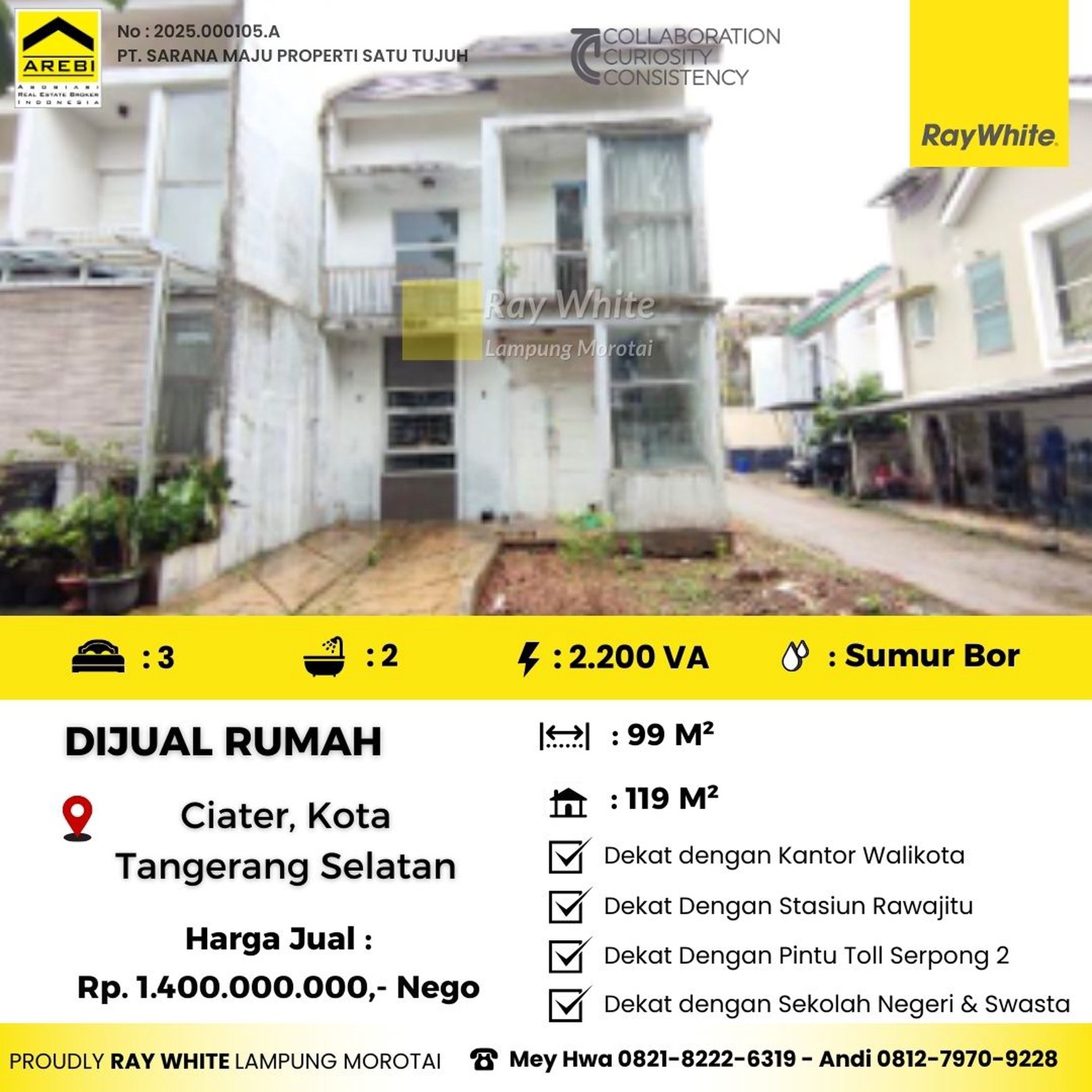 Rumah 2 Lantai Area Ciater TangSel