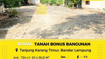 Dijual Tanah bonus bangunan 