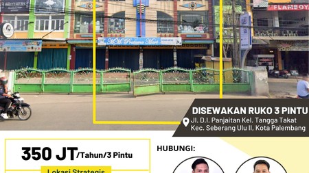 DiSewakan Ruko 3 Pintuh