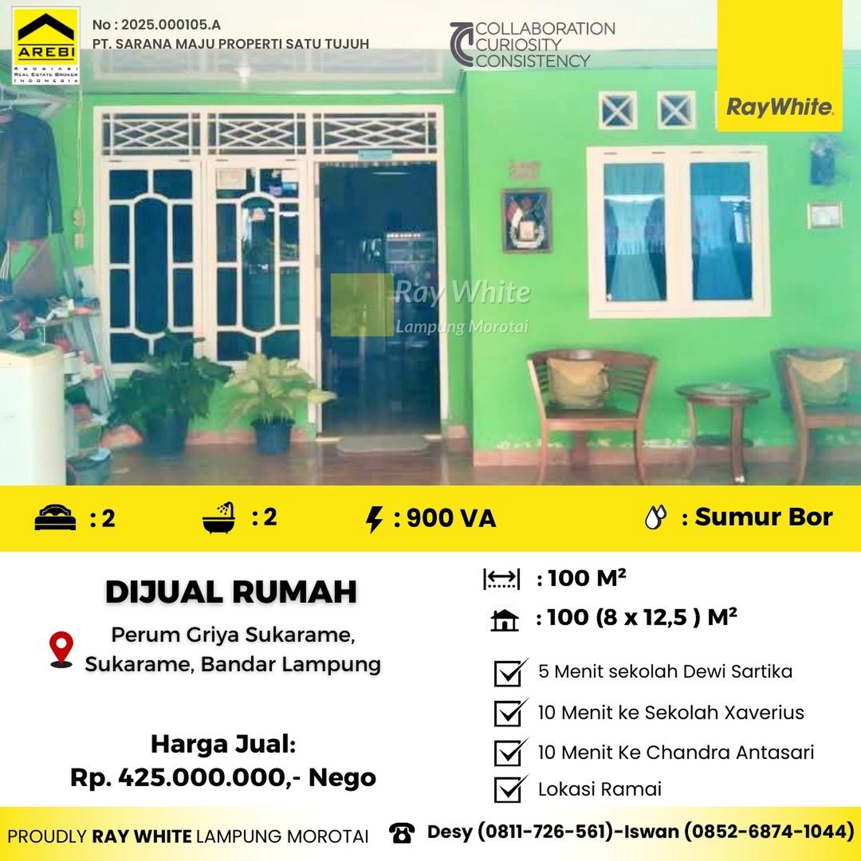 Dijual Rumah Perum Griya Sukarame