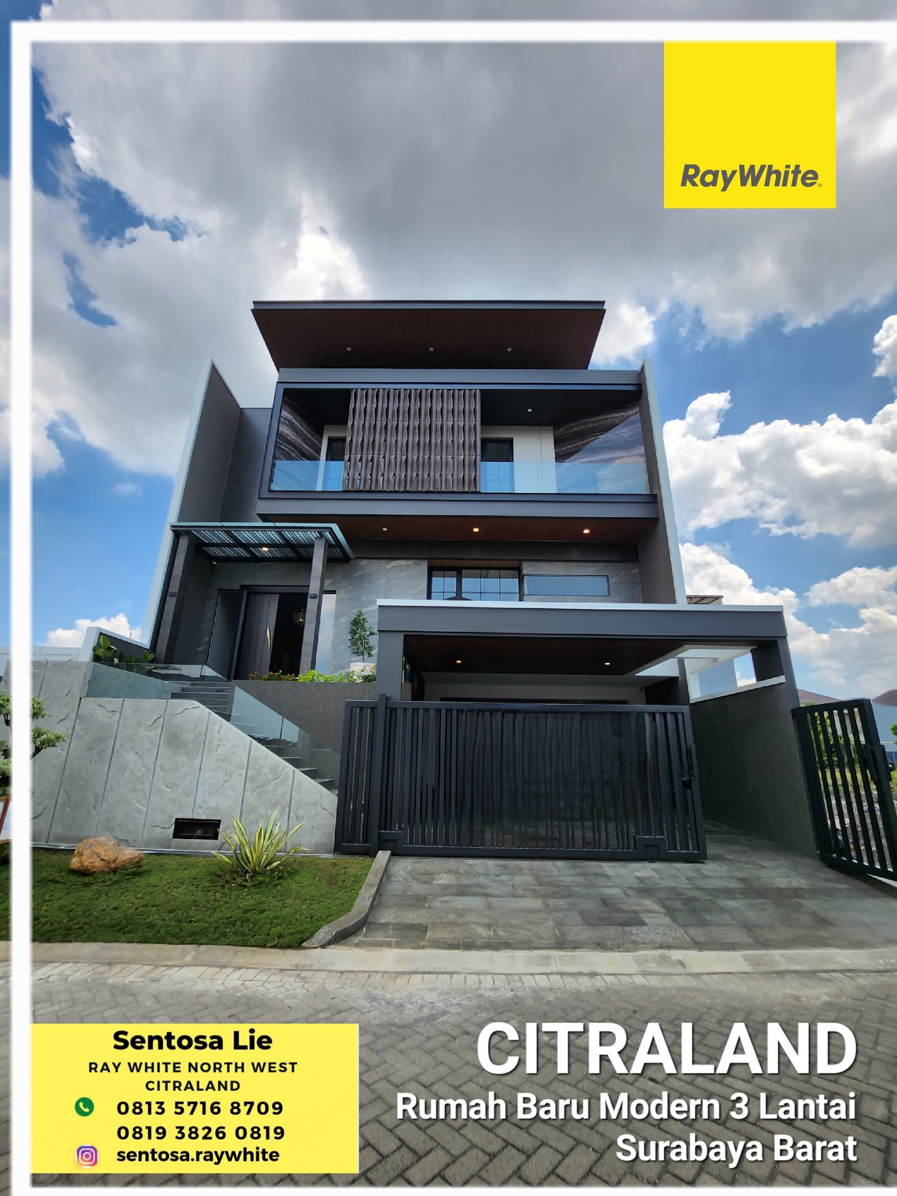 Dijual Rumah Baru Waterfront Citraland Surabaya New Modern Bonus Semi Furnished Dekat Universitas Ciputra, Hokky Buah, Fresh Market