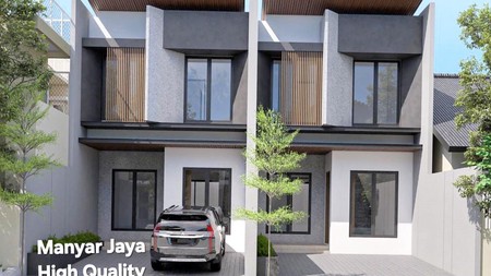 Rumah Baru Gress !!! di Manyar Jaya Surabaya Timur, Minimalis, 2 Lantai... cuma ada 2 unit aja...BURUANN !!!