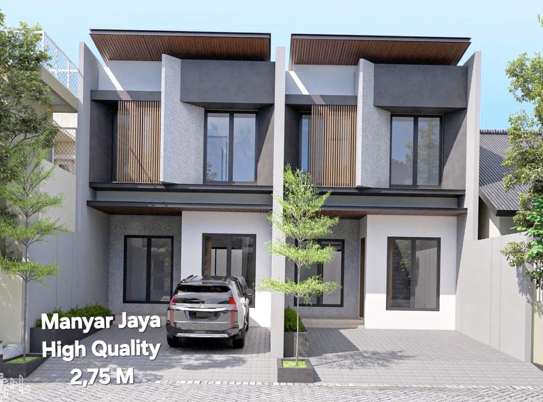 Rumah Baru Gress !!! di Manyar Jaya Surabaya Timur, Minimalis, 2 Lantai... cuma ada 2 unit aja...BURUANN !!!