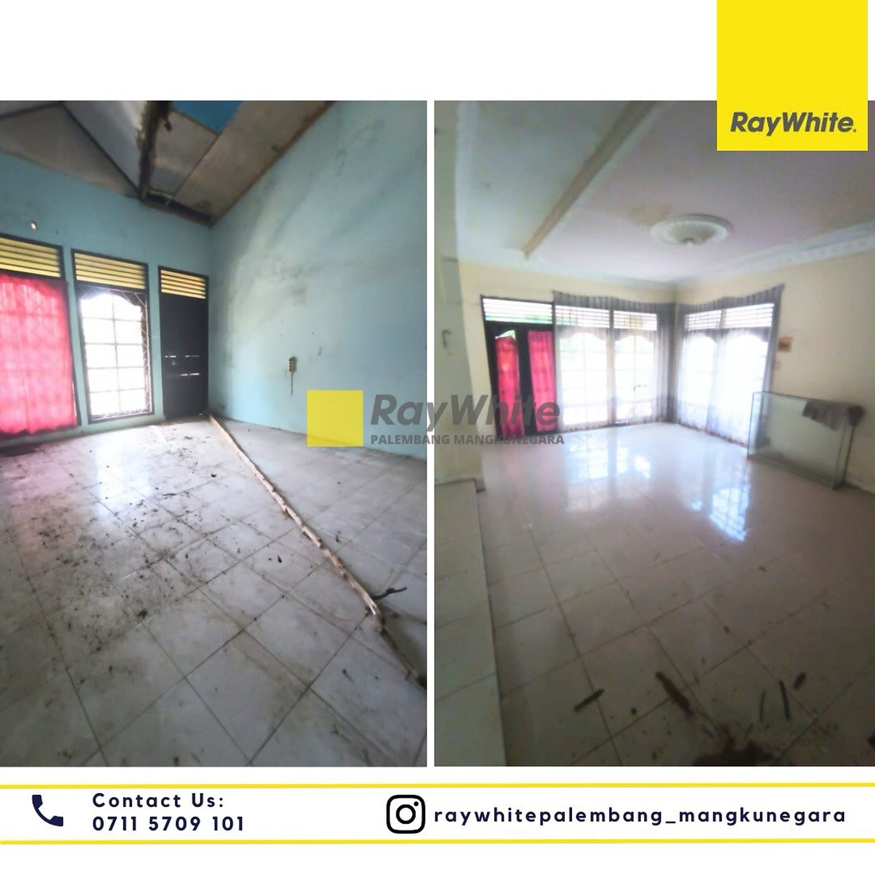 Disewakan Rumah + Tanah di Jl. PHDM XIII Kel. Kalidoni Kec. Kalidoni, Kota Palembang