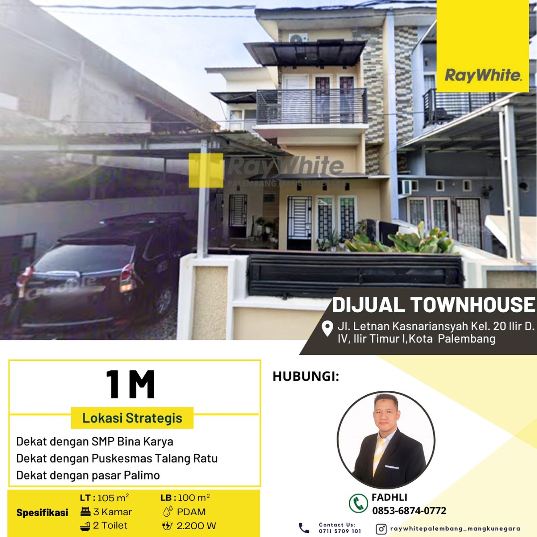 Town House di Kawasan Padat Penduduk Palembang