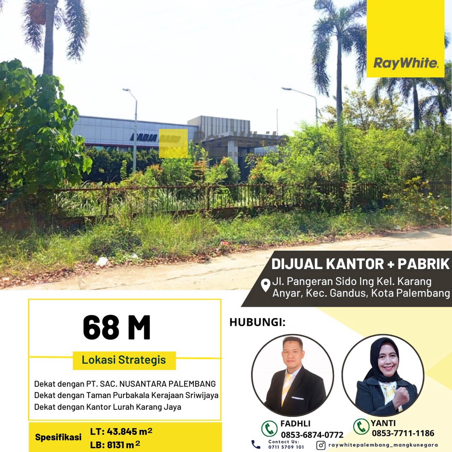 Kantor dan Pabrik dekat Sungai Musi