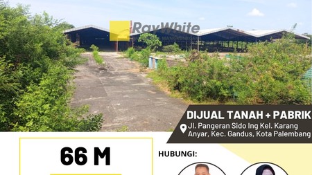 Tanah dan Pabrik dekat Sungai Musi Palembang