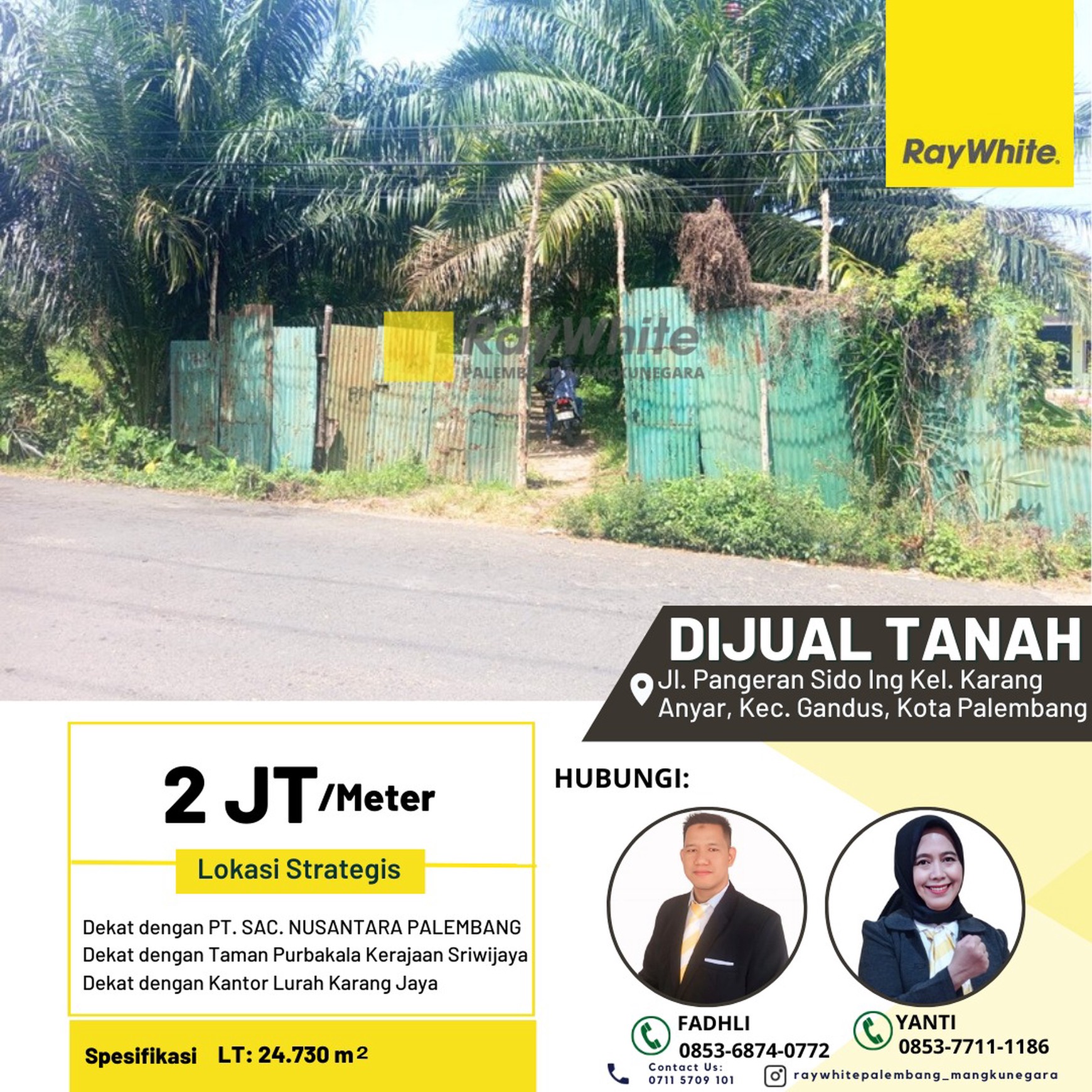 Tanah di Pinggiran Sungai Musi Palembang