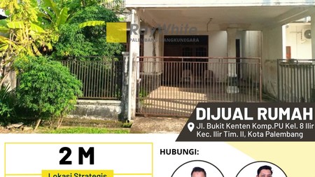 Dijual Rumah di Jl. Bukit Kenten Komp.PU Kel. 8 Ilir Kec. Ilir Tim. II, Kota Palembang
