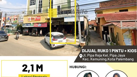 Dijual Ruko di Jl. Pipa Reja Kel. Pipa Jaya Kec. Kemuning,Kota Palembang