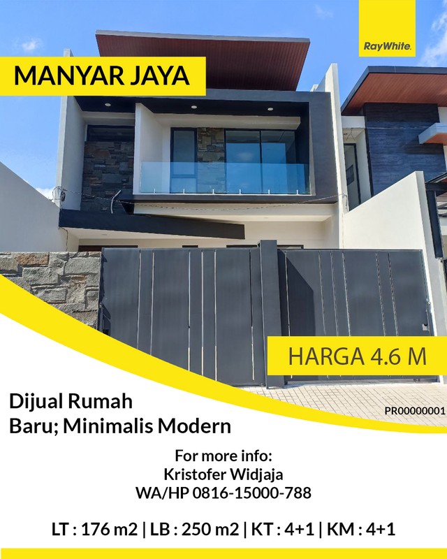 Rumah Baru 2 Lantai Manyar Jaya Surabaya - Modern & Nyaman 