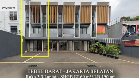 FOR SALE Ruko 3.5 Lantai Lokasi Ramai Tebet Barat Raya Jakarta Selatan