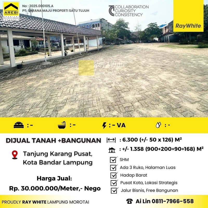 Dijual tanah dan bangunan murah