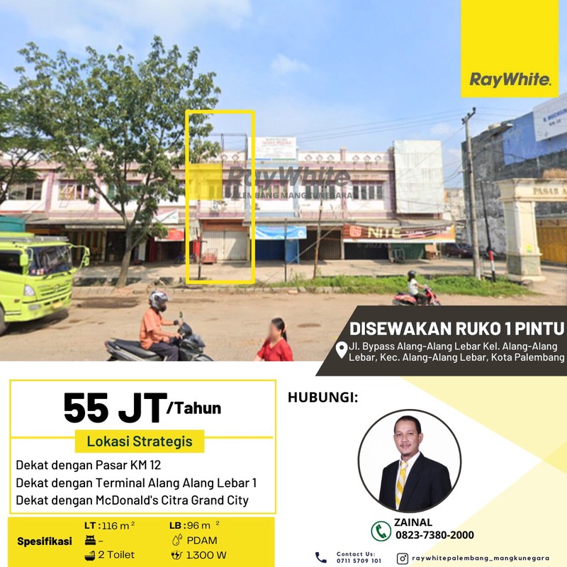 DISEWAKAN RUKO AREA STRATEGIS LOKASI PASAR KM 12