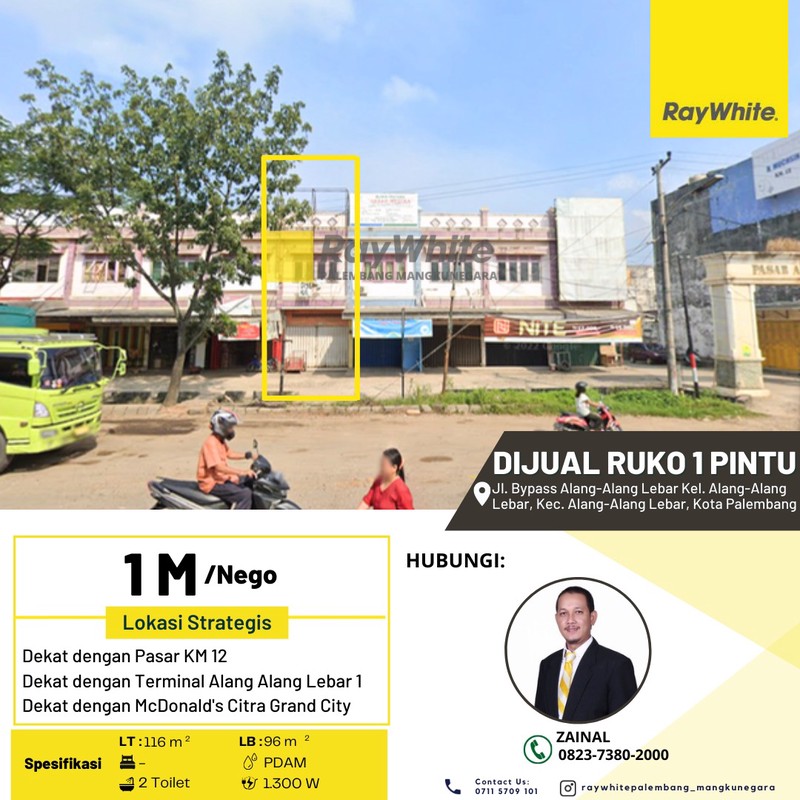 DIJUAL RUKO AREA STRATEGIS LOKASI PASAR KM 12