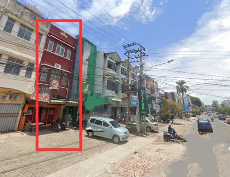 Ruko 3 lantai di Jln. Kartini Tanjung Karang Pusat, Bandar Lampung (Lampung)