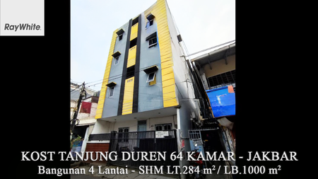 FOR SALE Kost 64 Kamar Tanjung Duren ROI Bagus selalu Full Terisi Area Jakarta Barat