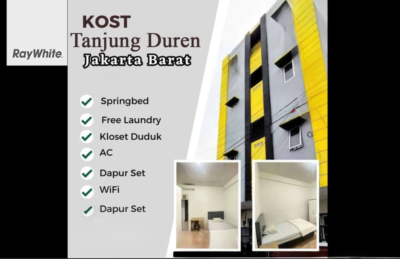 FOR SALE Kost 64 Kamar Tanjung Duren ROI Bagus selalu Full Terisi Area Jakarta Barat