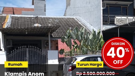 Dijual Rumah di Klampis Anom Surabaya