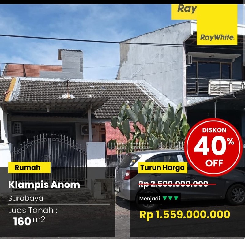 Dijual Rumah di Klampis Anom Surabaya