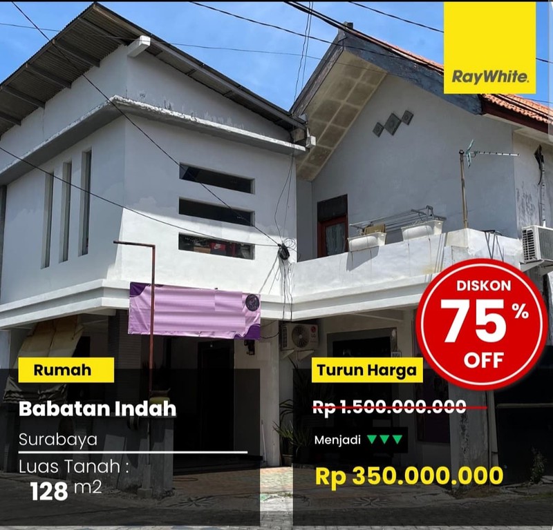 Dijual Rumah 350 jutaan di Babatan Indah Surabaya
