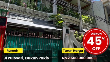 Dijual Rumah Murah di Jl Pulosari Dukuh Pakis Surabaya