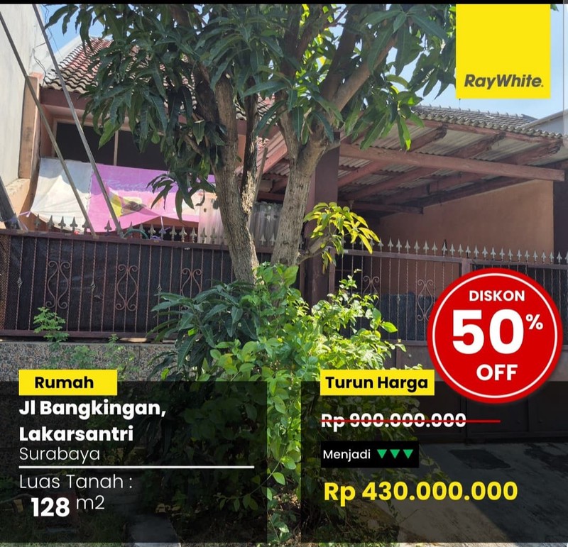 Dijual Rumah Murah di Jl Bangkingan Lakarsantri Surabaya