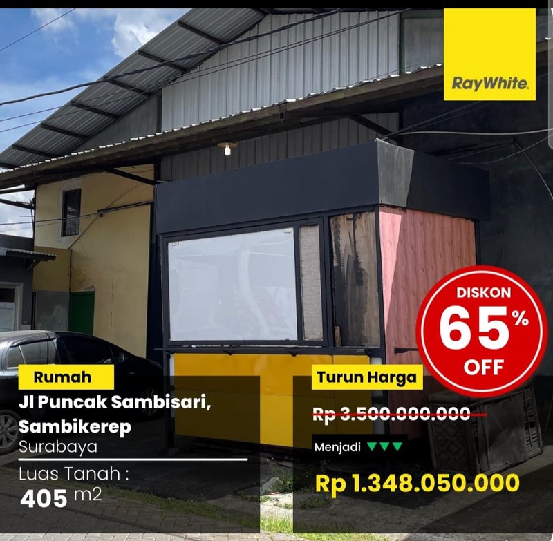 Dijual Rumah di Jl Puncak Sambisari Sambikerep Surabaya