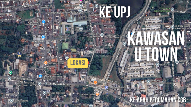 Tanah kavling komersial luas 2.027 m2 Strategis Cendrawasih, Ciputat 5 menit UPJ dan Kawasan Hunian