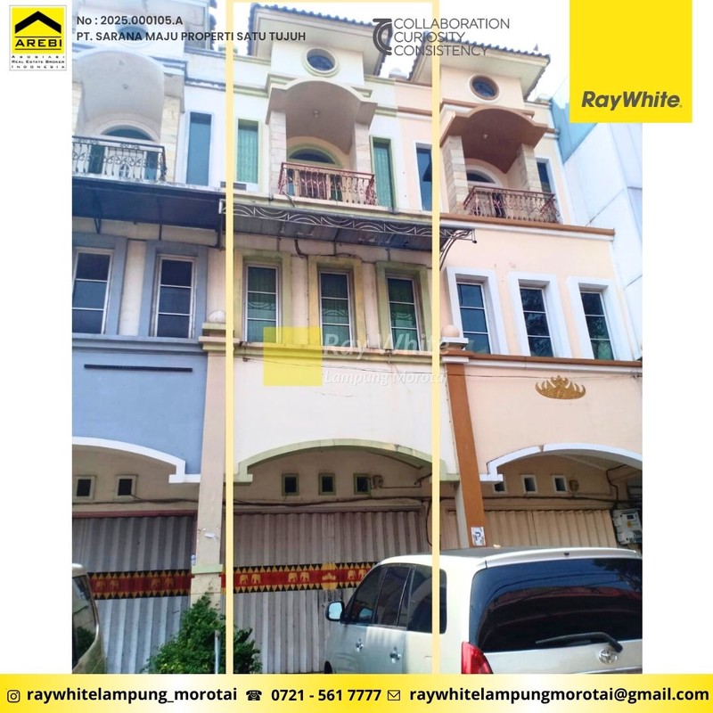 Dijual Ruko 3 Lantai di Pusat Kota Bandarlampung