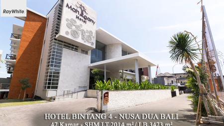 FOR SALE Hotel Bintang 4 Nusa Dua By Pass 47 Kamar View Laut Pantai Bali