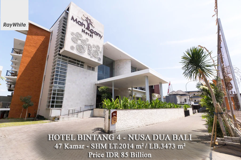 FOR SALE Hotel Bintang 4 Nusa Dua By Pass 47 Kamar View Laut Pantai Bali