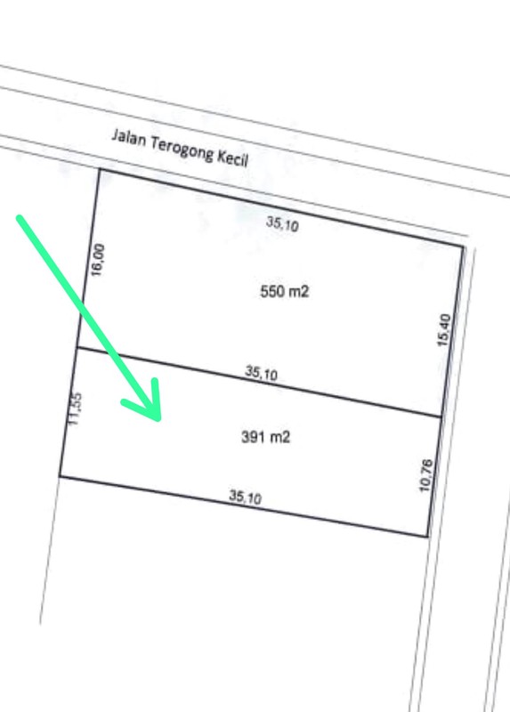 Dijual  Kavling di jl. Terogong kecil , Pondok Indah , Jakarta Selatan, Mendekati Harga NJOP