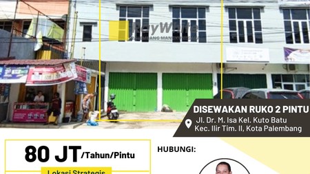 DISEWAKAN 2 RUKO GANDENG LOKASI TRAFFIC RAMAI