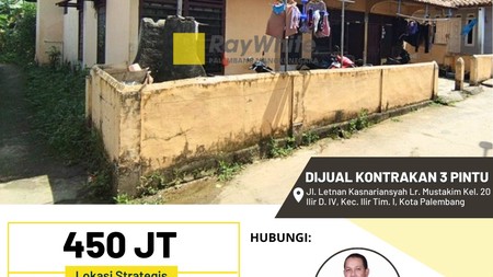 DIJUAL RUMAH KONTRAKAN 3 PINTU TENGAH KOTA