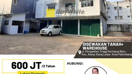 DISEWAKAN WARE HOUSE + TANAH HALAMAN LUAS