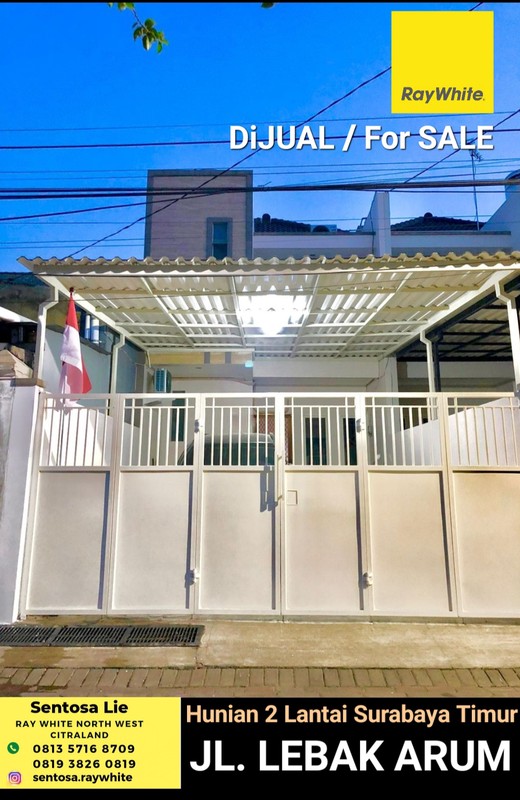 MURAH Dijual Rumah Lebak Arum Surabaya Timur - Semi Furnished Modern Dekat Raya Kenjeran , Pakuwon City