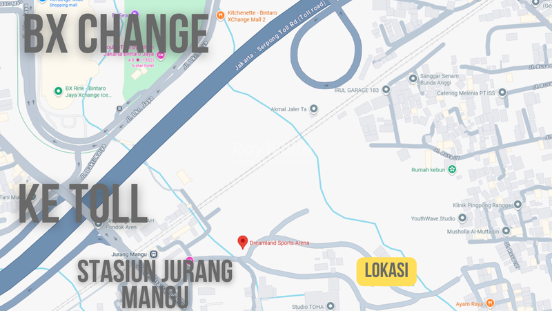 Kavling tanah Siap Bangun 500 m2 Strategis Di Kawasan Dreamland samping Stasiun Jurangmangu, Bintaro