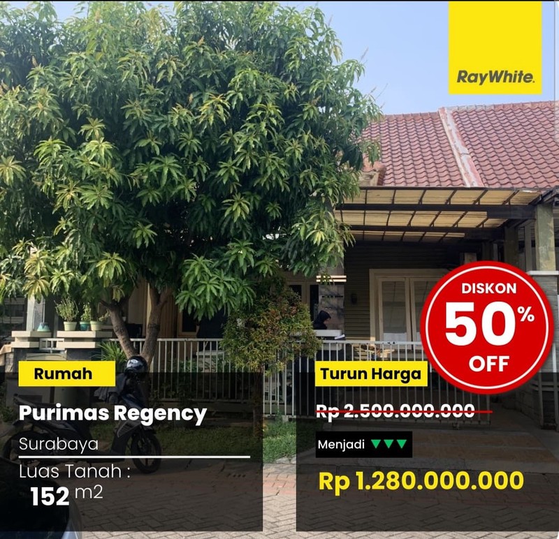 Dijual Rumah di Purimas Regency Surabaya Timur
