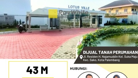 Dijual Tanah Perumahan di Jl. Residen H. Najamuddin Kel. Suka Maju Kec. Sako, Kota Palembang