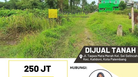 Dijual Tanah di Jl. Taqwa Mata Merah Kel. Sei Selincah Kec. Kalidoni, Kota Palembang