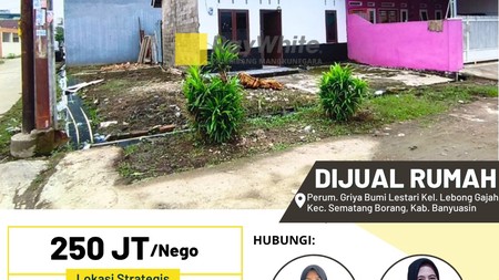 Dijual Rumah di Perum. Griya Bumi Lestari Kel. Lebong Gajah Kec. Sematang Borang, Kab. Banyuasin