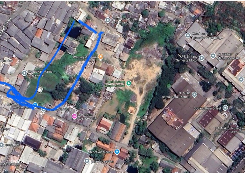 Tanah Luas Strategis Di Daerah Industri Untuk Rumah Kost dan Klinik