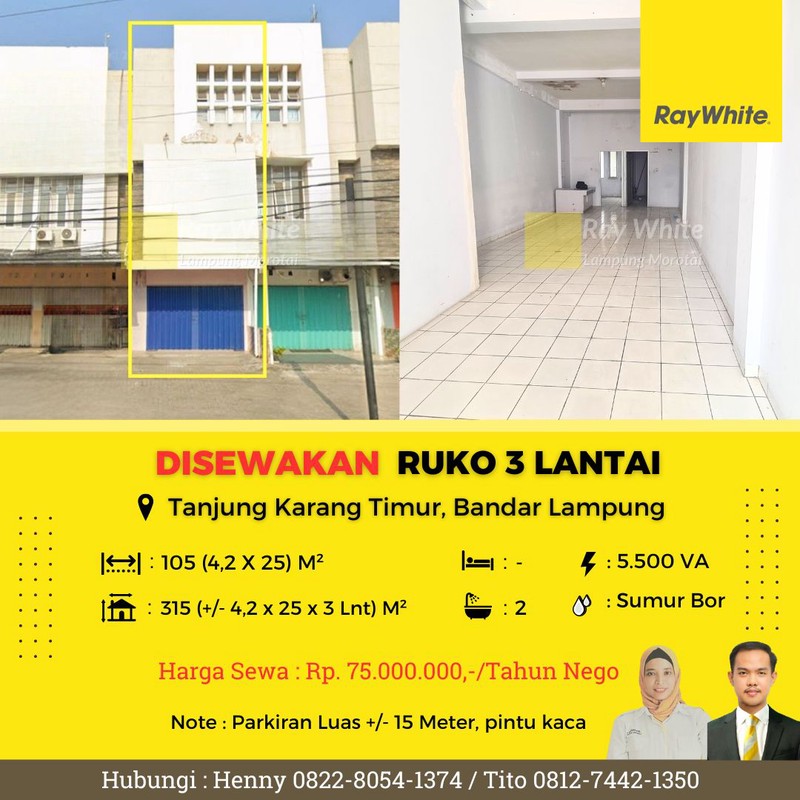 Disewakan Ruko