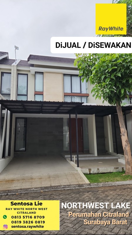 Disewakan Rumah Northwest Lake Citraland Semi Furnished Modern - Spesial Lokasi Jalan Utama